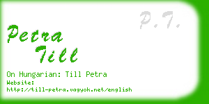 petra till business card